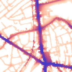 Daytime road noise heatmap for SE5 0ET