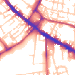 Daytime road noise heatmap for SE5 0HT