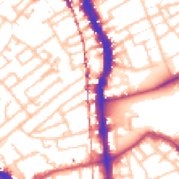 Daytime road noise heatmap for SE5 0NR