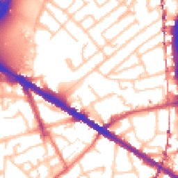 Daytime road noise heatmap for SE5 0PW
