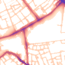 Daytime road noise heatmap for SE5 0RJ