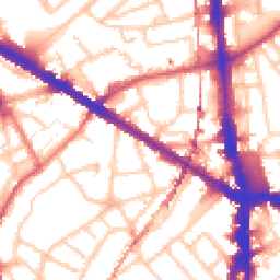 Daytime road noise heatmap for SE5 0RP