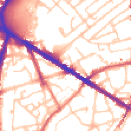 Daytime road noise heatmap for SE5 0SU