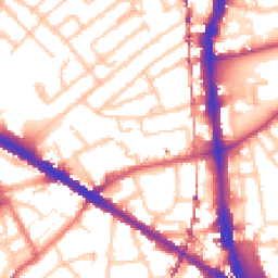 Daytime road noise heatmap for SE5 0TL