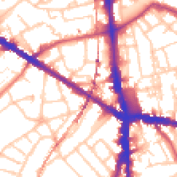 Daytime road noise heatmap for SE5 0TU