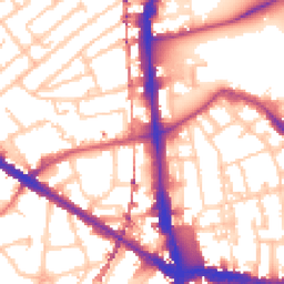 Daytime road noise heatmap for SE5 0UW