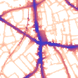 Daytime road noise heatmap for SE5 7AF