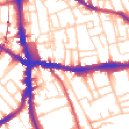 Daytime road noise heatmap for SE5 7AP