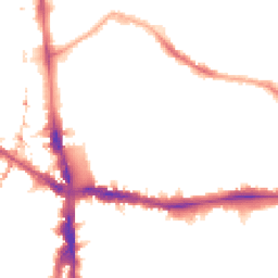Night-time road noise heatmap for SE5 7AX