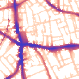 Daytime road noise heatmap for SE5 7DX