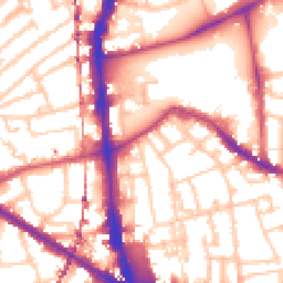 Daytime road noise heatmap for SE5 7GY