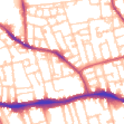 Daytime road noise heatmap for SE5 7HD