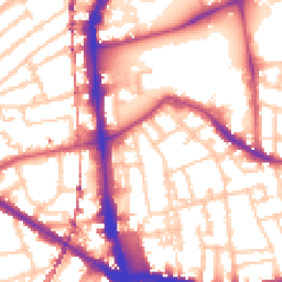 Daytime road noise heatmap for SE5 7NG