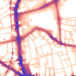 Daytime road noise heatmap for SE5 7PS
