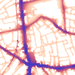 Daytime road noise heatmap for SE5 7QQ