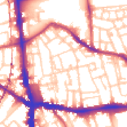 Daytime road noise heatmap for SE5 7QS