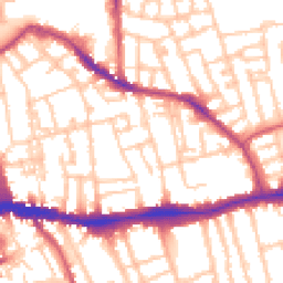 Daytime road noise heatmap for SE5 7RR