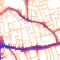 Daytime road noise heatmap for SE5 7RW