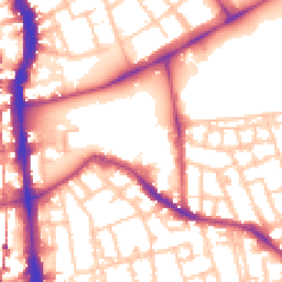 Daytime road noise heatmap for SE5 7TQ