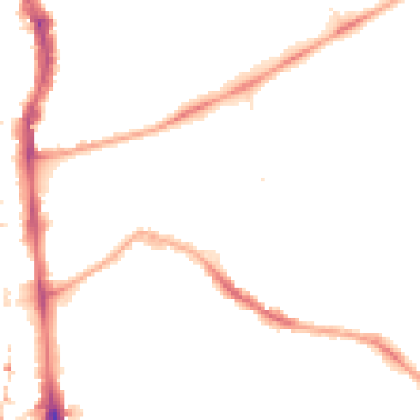 Night-time road noise heatmap for SE5 7TQ