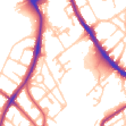 Daytime road noise heatmap for SE5 8AU