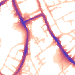 Daytime road noise heatmap for SE5 8BA