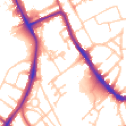 Daytime road noise heatmap for SE5 8BU