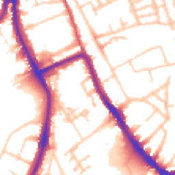 Daytime road noise heatmap for SE5 8BW