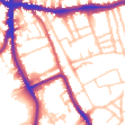 Daytime road noise heatmap for SE5 8FA