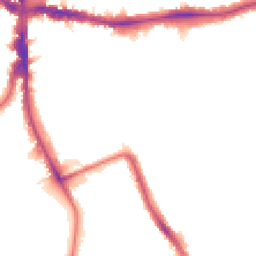 Night-time road noise heatmap for SE5 8FA