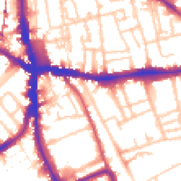 Daytime road noise heatmap for SE5 8JA