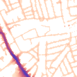 Daytime road noise heatmap for SE5 8LH