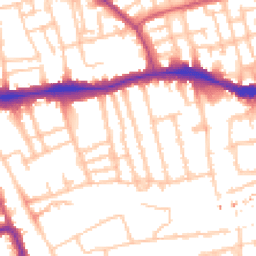 Daytime road noise heatmap for SE5 8LY