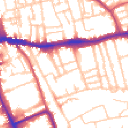 Daytime road noise heatmap for SE5 8NZ