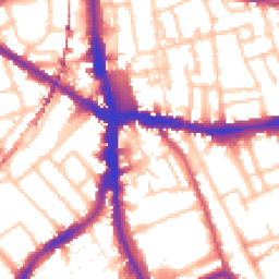 Daytime road noise heatmap for SE5 8QS