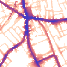 Daytime road noise heatmap for SE5 8SG