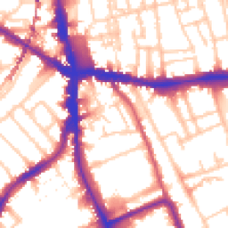 Daytime road noise heatmap for SE5 8SH