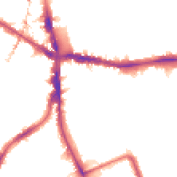 Night-time road noise heatmap for SE5 8SH