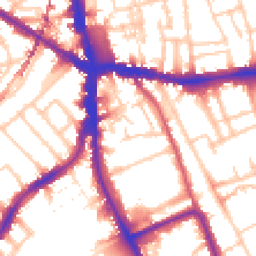 Daytime road noise heatmap for SE5 8SJ