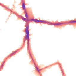 Night-time road noise heatmap for SE5 8SJ