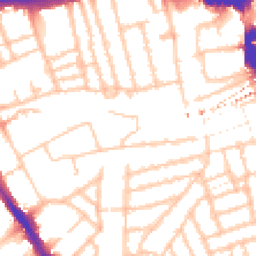 Daytime road noise heatmap for SE5 8UT