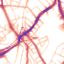 Daytime road noise heatmap for SE5 9AB