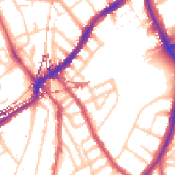 Daytime road noise heatmap for SE5 9AE