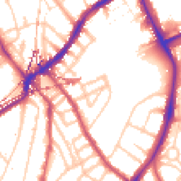 Daytime road noise heatmap for SE5 9AP