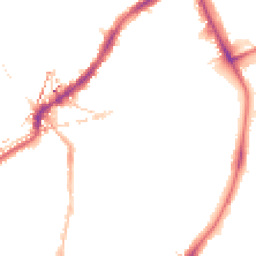 Night-time road noise heatmap for SE5 9AP