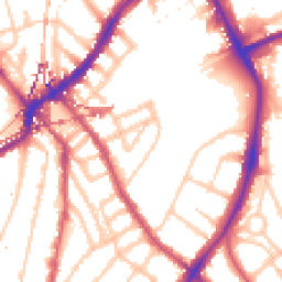 Daytime road noise heatmap for SE5 9AU