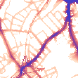 Daytime road noise heatmap for SE5 9BX