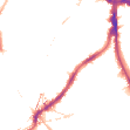 Night-time road noise heatmap for SE5 9BX