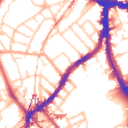 Daytime road noise heatmap for SE5 9BZ
