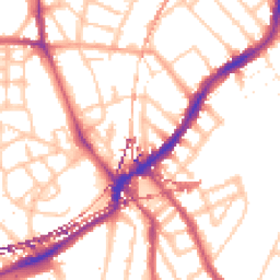 Daytime road noise heatmap for SE5 9DL